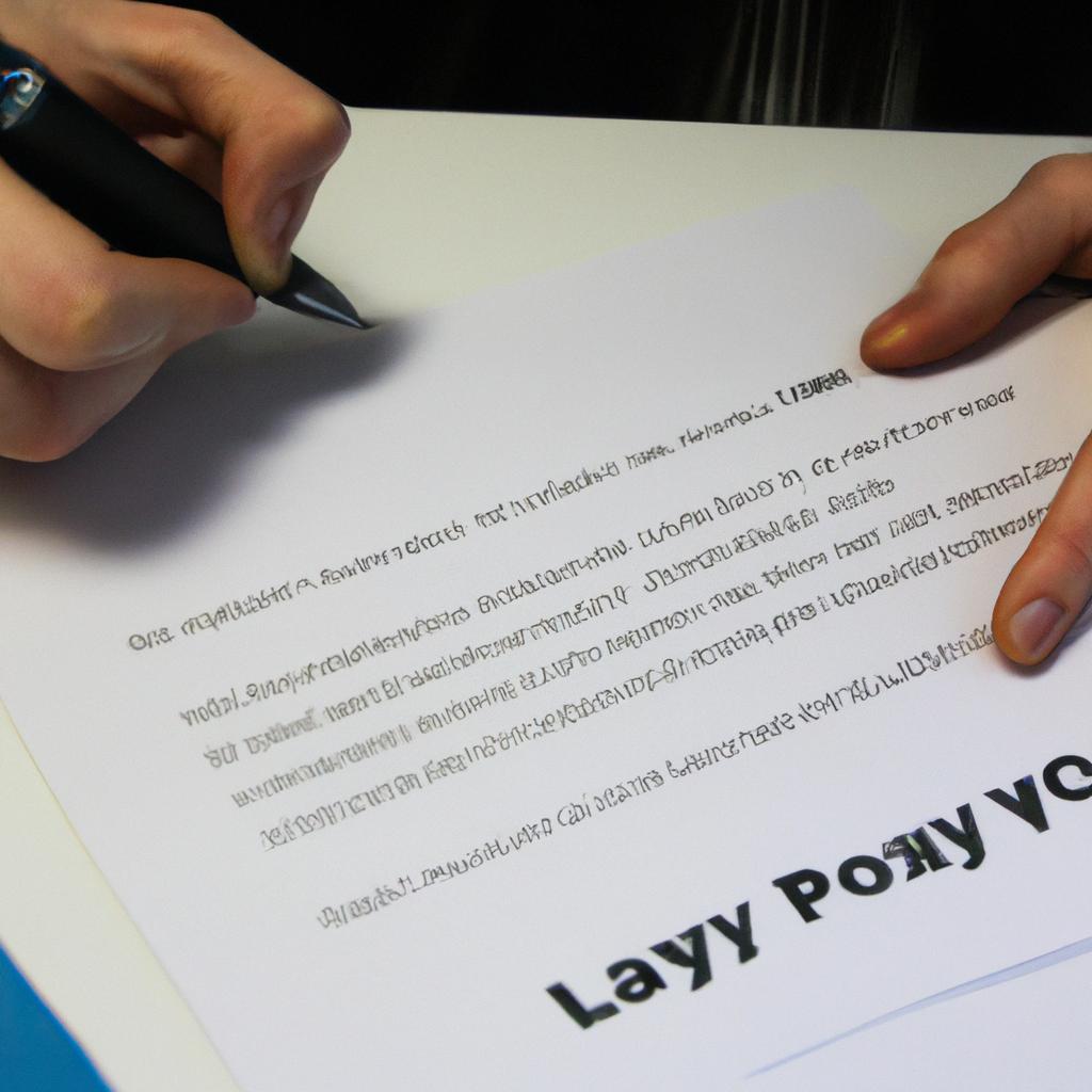 Person signing payday loan contract